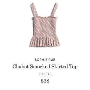 Stitch Fix Sophie Rue Smocked Skirted Top NWT